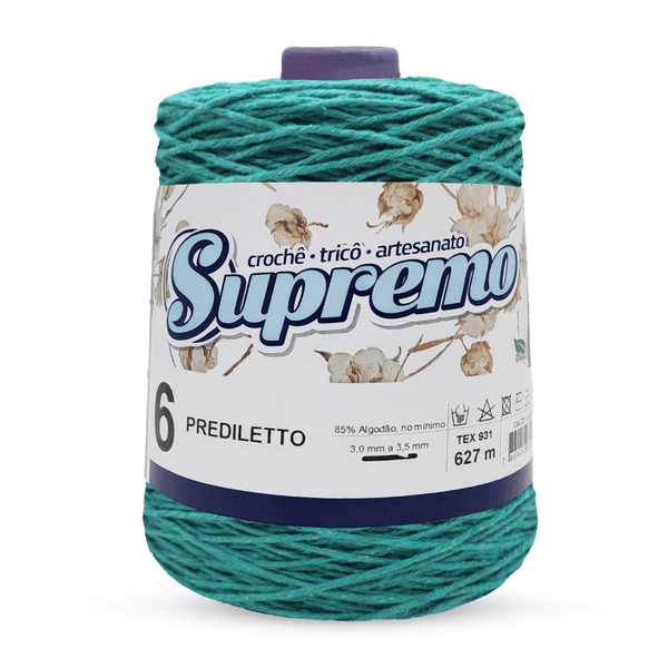 Barbante Supremo Prediletto 627M N6 - Cor Verde Jade